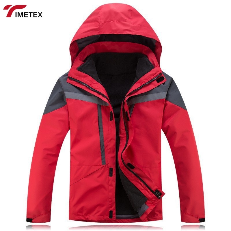 Reflective Winter-spring Three-in-one Reversible Hooded Waterproof Men's Women's Workwear Detachable Inner Lining Windproof