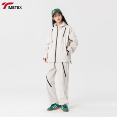 TIMETEX Unisex 100% Polyester Simple Style and Solid Color Jacket Set for Casual and Sports Wear