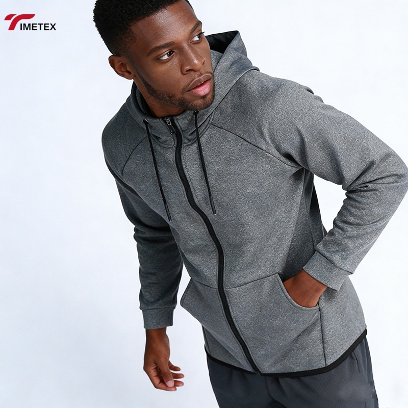 TIMETEX Men's Autumn Winter Sports Hooded Jacket Quick Dry Basketball Training Coat Outdoor Running Fitness Outerwear