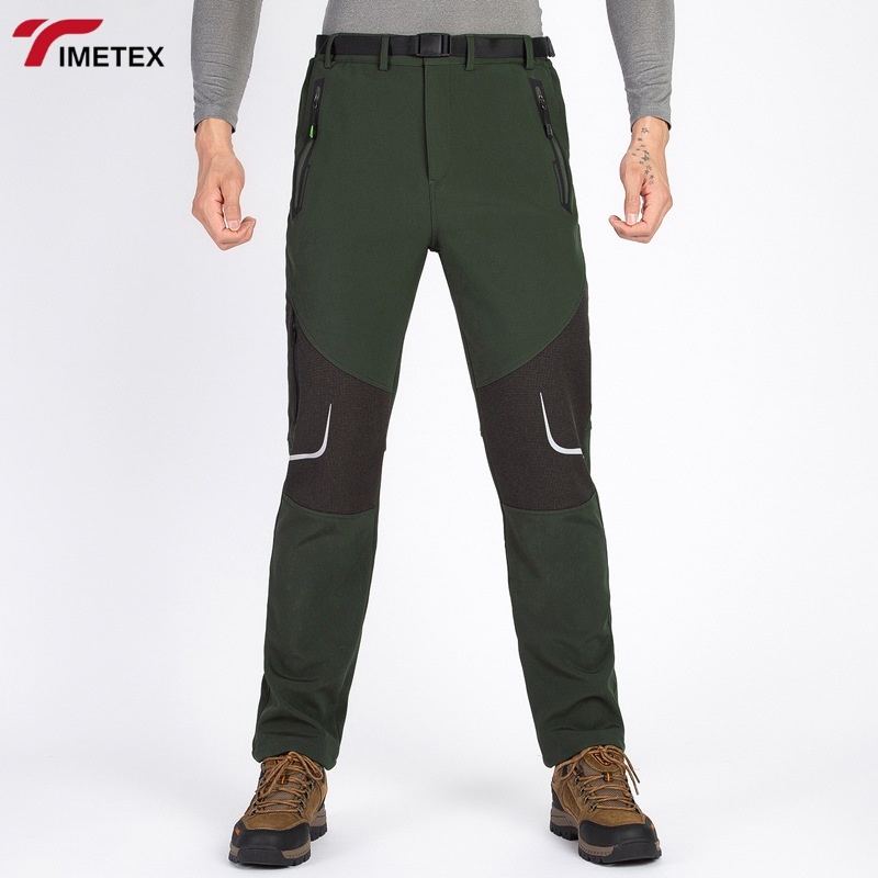 TIMETEX Casual Winter Outdoor Poly/Cotton Soft Shell Long Pants Winter Casual Thick Fleece Lining Matching Color with Soft Shell