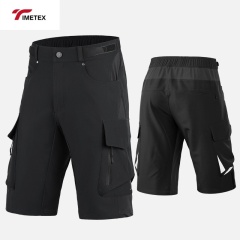 TIMETEX Men's Outdoor Bike Shorts Quick Dry Stretch Breathable Waterproof Zipper Pocket Loose Fit Hot Pattern for MTB Cargo