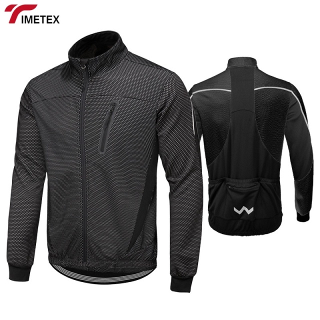 TIMETEX Lightweight Winter Cycling Jersey Thermal Windproof Rainproof Fleece Lining Jacket Breathable Thickened Composite Coat