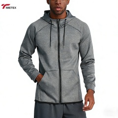 TIMETEX Men's Autumn Winter Sports Hooded Jacket Quick Dry Basketball Training Coat Outdoor Running Fitness Outerwear
