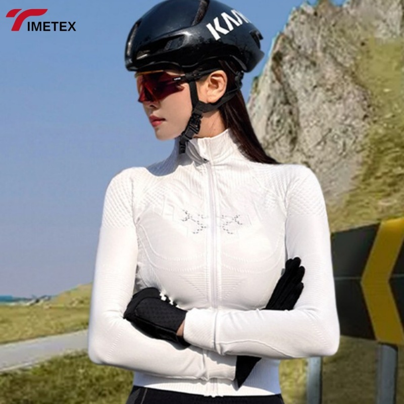 Women's Outdoor Cycling Sports Quick Dry Breathable Long Sleeve Top Moisture Wicking Ski Jacket for Outdoor Sports Windproof