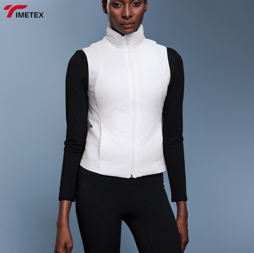 TIMETEX Unisex Sports Regular Waterproof Jackets Lightweight Warm Stand-up Collar Skinny Fit Vest Coat Fleece Vest