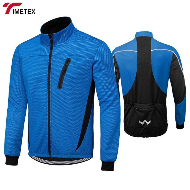 TIMETEX Lightweight Winter Cycling Jersey Thermal Windproof Rainproof Fleece Lining Jacket Breathable Thickened Composite Coat