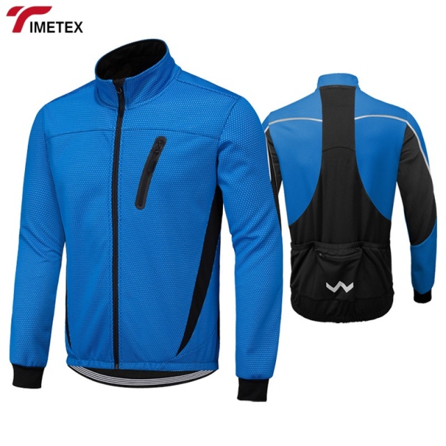 TIMETEX Lightweight Winter Cycling Jersey Thermal Windproof Rainproof Fleece Lining Jacket Breathable Thickened Composite Coat