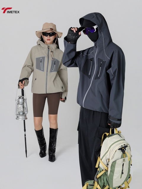 TIMETEX Autumn Waterproof Sports Jacket Hooded Windproof Casual Outdoor Coat Running Tracksuit Outwear Custom Logo
