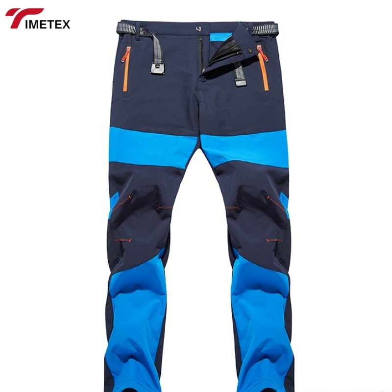 TIMETEX Outdoor Sports Pants for Autumn Mountaineering Quick-Drying Plus Size Flat Elastic Waterproof Zipper Fly Loose Fit