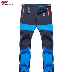 TIMETEX Outdoor Sports Pants for Autumn Mountaineering Quick-Drying Plus Size Flat Elastic Waterproof Zipper Fly Loose Fit