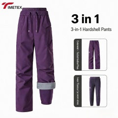 TIMETEX Custom Polyester Waterproof Warm Fleece Casual Heavyweight Two-piece Set Men's Women's  Pants Loose-Fitting Baggy Snow