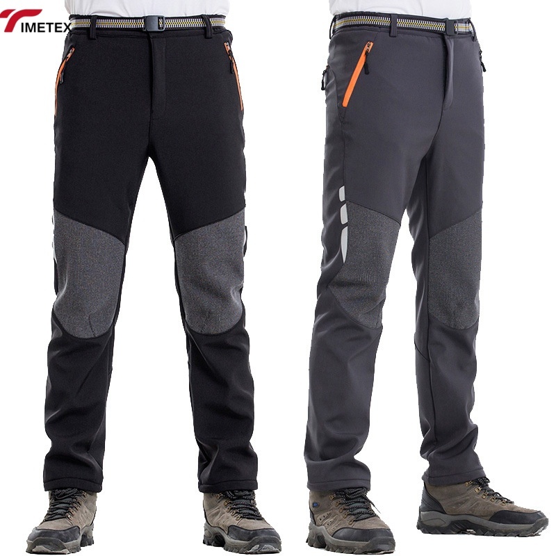 TIMETEX Lightweight Softshell Hiking Pants Waterproof Construction Print Logo Mid Plus Size Polyester Fabric for Outdoor Camping