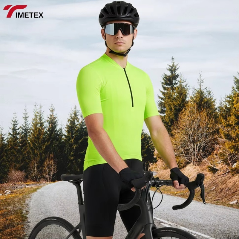 TIMETEX Custom OEM Factory Supply Road Bike Jersey Men Cycling Wear Quick Dry Ventilated Fabric Slim Fit Full Zip