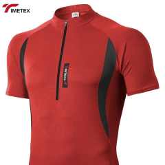 TIMETEX Professional Cycling Jersey Custom Logo UV Protected Quick Dry Soft Breathable Knitted Silk Screen Printing Solid