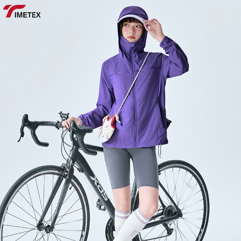 TIMETEX Women's Cycling Jacket Nylon Raw Yarn UV Protection Sun Clothing Waterproof Breathable Outdoor Skin Jacket for Men Sun