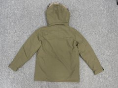 90-Piece Thick White Duck Fur Collar Hood Custom-Made Windproof Winter Workman's Jacket for Men Warm Down Coat for Protection