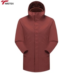 TIMETEX Custom Logo Print Mid-Length Three-In-One Fleece-Lined Winter Jacket for Men Women for Casual Outdoor Activities