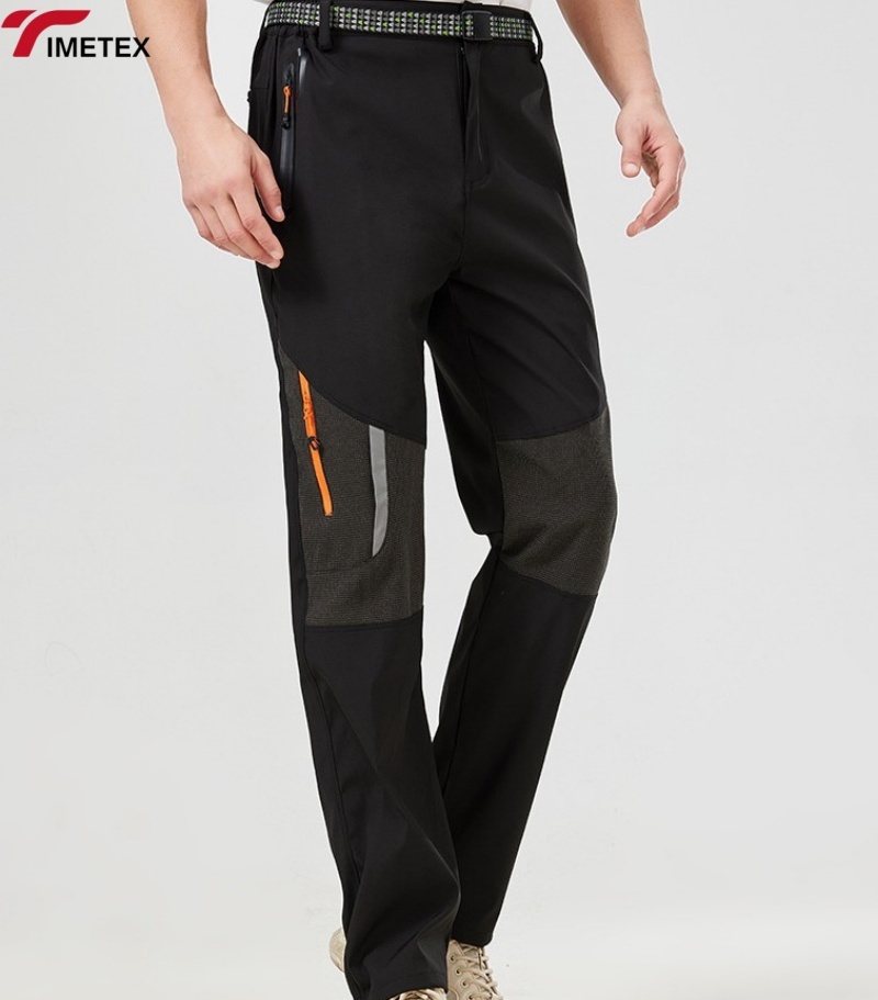 TIMETEX Men's Reflective Softshell Outdoor Pants for Sports Trekking Hiking Windproof High Elastic Breathable Camping Trousers