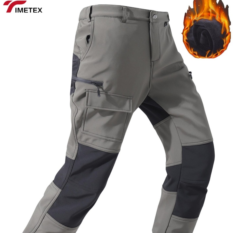 TIMETEX Factory Direct Men's Casual Outdoor Work Pants Elastic Waist Lightweight Canvas Multi-Pocket Straight Pattern Breathable