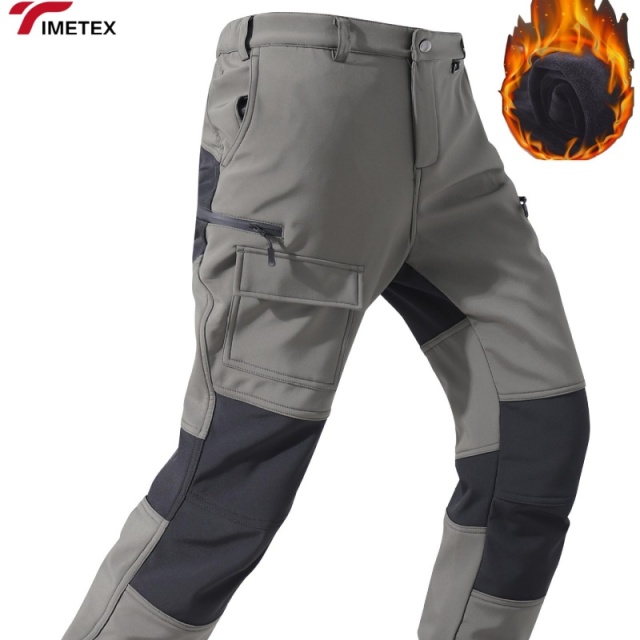 TIMETEX Factory Direct Men's Casual Outdoor Work Pants Elastic Waist Lightweight Canvas Multi-Pocket Straight Pattern Breathable
