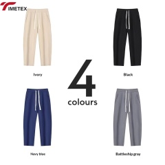 Pure Cotton Winter and Autumn Work Pants Solid Color High-waisted Pocket Straight-leg Pants Wide-leg Loose-fitting Sports Pants