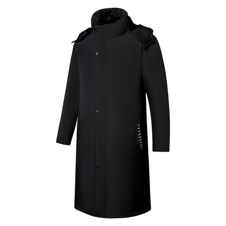 TIMETEX Men's Winter Overcoat Parka Waterproof Windproof Hooded Thin Oxford Fabric Long Regular Fit