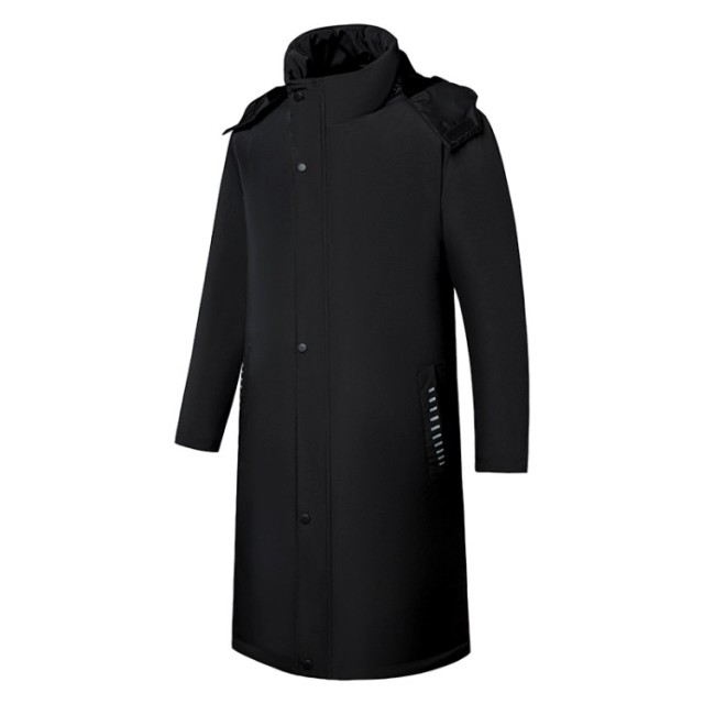 TIMETEX Men's Winter Overcoat Parka Waterproof Windproof Hooded Thin Oxford Fabric Long Regular Fit
