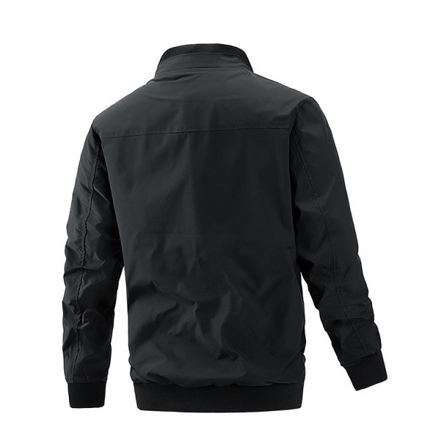 Men's Casual Light Baseball Flight Jacket for Spring Autumn Fashionable Stand Collar Cargo Jacket for Winter