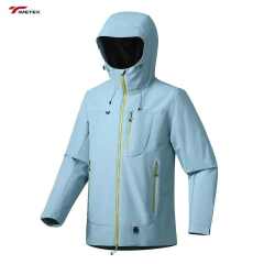 Unisex Solid Windbreaker Jacket Hooded and Zippered Woven Windproof Hard Shell Thin for Autumn Season Size 3XL