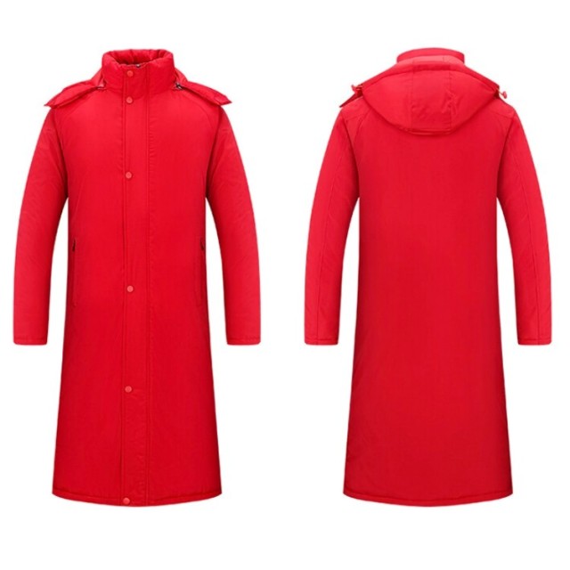 Wholesale Mens Parka Jackets Zipper Wear Keep Warm Mid Length Down Coat Heated Long Winter Coat for Men