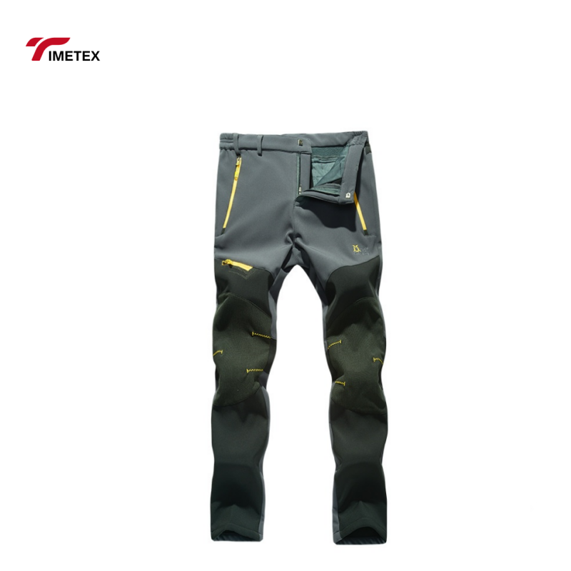 OEM Garment Manufacture Softshell Pants Windproof Waterproof Breathable Outdoor Hiking Men's Trousers Winter Fleece Pants