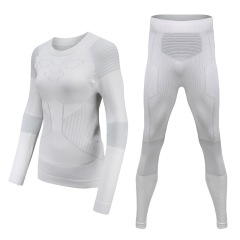 Winter Seamless Mens Compression Shirt Base Layer Ski Sports Set Thermal Underwear Quick Dry Warm Fitness Set