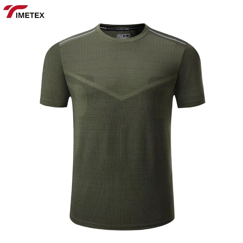 TIMETEX Custom Logo Printed Breathable Gym Undershirts Quick Drying Polyester Sports T-Shirts for Men's Running Workout