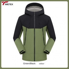 TIMETEX Custom Outdoor Sporty Slim Jacket Breathable Soft Shell Windproof Waterproof Coating  Winter Logo Plain Dyed