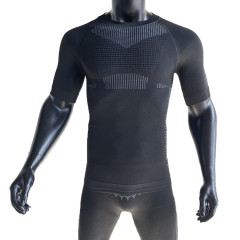 Custom Men Under Base Layer  Short Sleeve Set Moisture-wicking Compression Sports Tight Base Layer  Suit