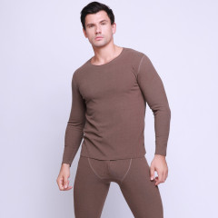 Best Selling Round Neck Cotton Heated Thermal Underwear for Men Winter Stretch Thermal Underwear Suit