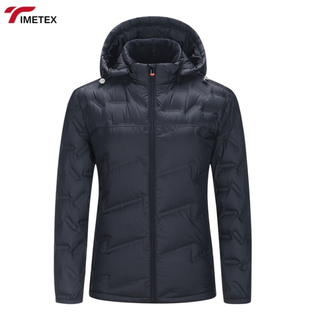 TIMETEX Elegant Women's Ultra-Lightweight Outdoor Jacket 90% White Duck Down Heat-Resistant and Windproof Non-Rubbing