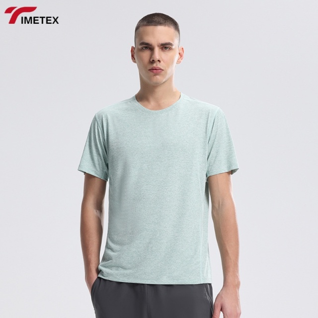 TIMETEX Custom Logo Casual Sportswear T-Shirt Breathable Quick-Drying Polyester Jersey with Soft Spandex Short Sleeves