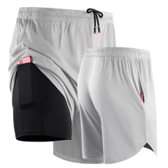 Summer Men Double Layered Shorts Men Workout Sport Running Shorts Workout Athletic Custom Logo Gym Shorts for Men