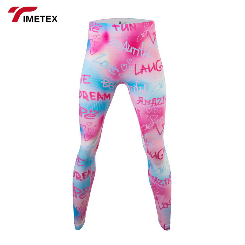 TIMETEX Spot Goods Graffiti Series Compression Set Men's and Women's Ski Underwear Set Quick Dry Functional Compression Set