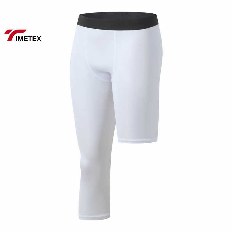TIMETEX Wholesale Men's Basketball Leggings Shorts Knee Length Spandex/Polyester Quick Dry Breathable Four-Way Stretch High