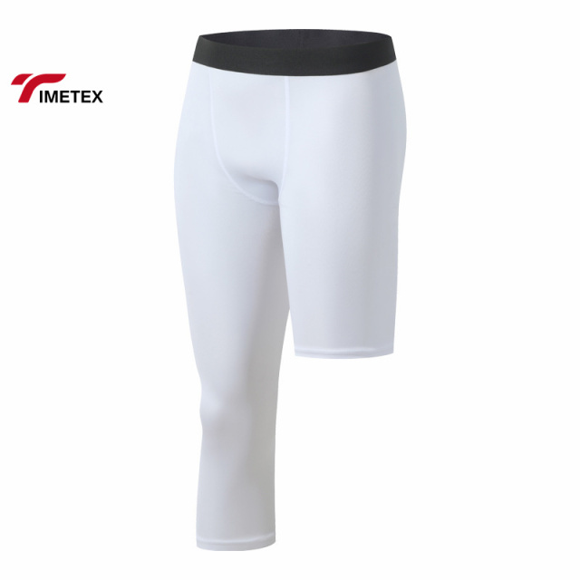 TIMETEX Wholesale Men's Basketball Leggings Shorts Knee Length Spandex/Polyester Quick Dry Breathable Four-Way Stretch High