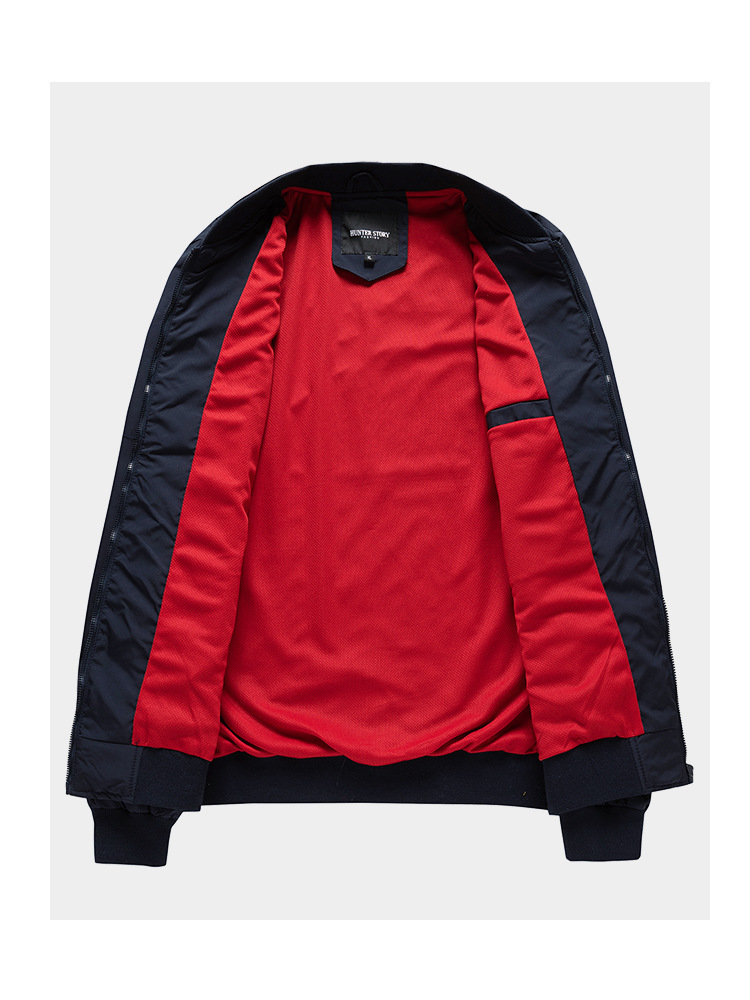 Men's Casual Light Baseball Flight Jacket Fashionable Cargo Design with Stand Collar for Spring Autumn Winter