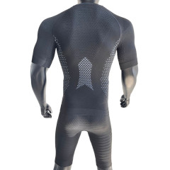 Custom Men Under Base Layer  Short Sleeve Set Moisture-wicking Compression Sports Tight Base Layer  Suit