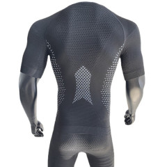 Custom Men Under Base Layer  Short Sleeve Set Moisture-wicking Compression Sports Tight Base Layer  Suit