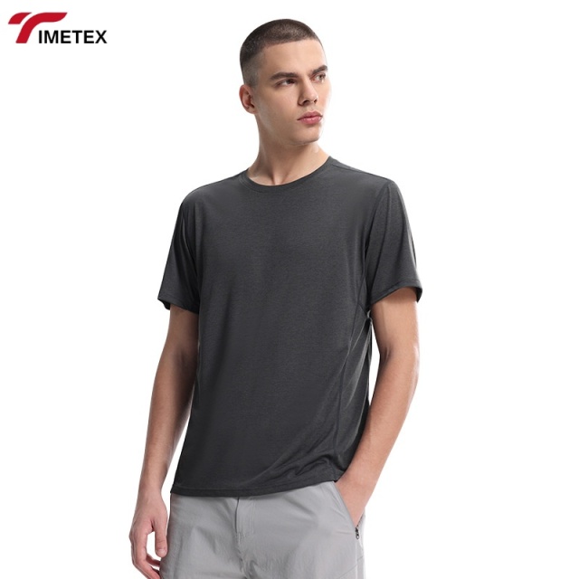 TIMETEX Breathable Gym T-Shirt Quick-Dry Moisture-Wicking Loose Fit Active Workout Tee for Summer Sports Training