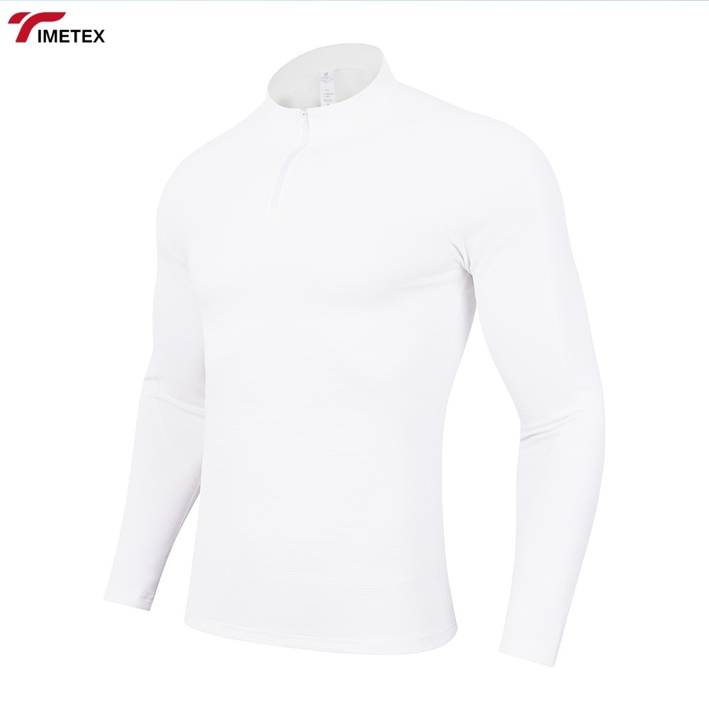 TIMETEX Wholesale Women's Active Workout Fitness Tshirts Long Sleeve Quarter Zip Shirts Custom Logo Canvas Sports Active Wear