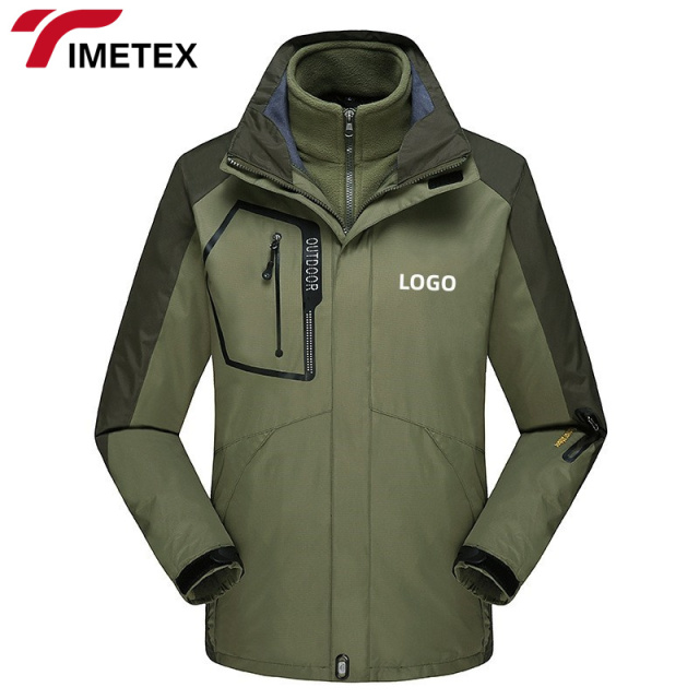 TIMETEX Outdoor Jacket 3pcs Set for Couples Windproof Jacket Outdoor Waterproof Jacket Mountaineering Suit