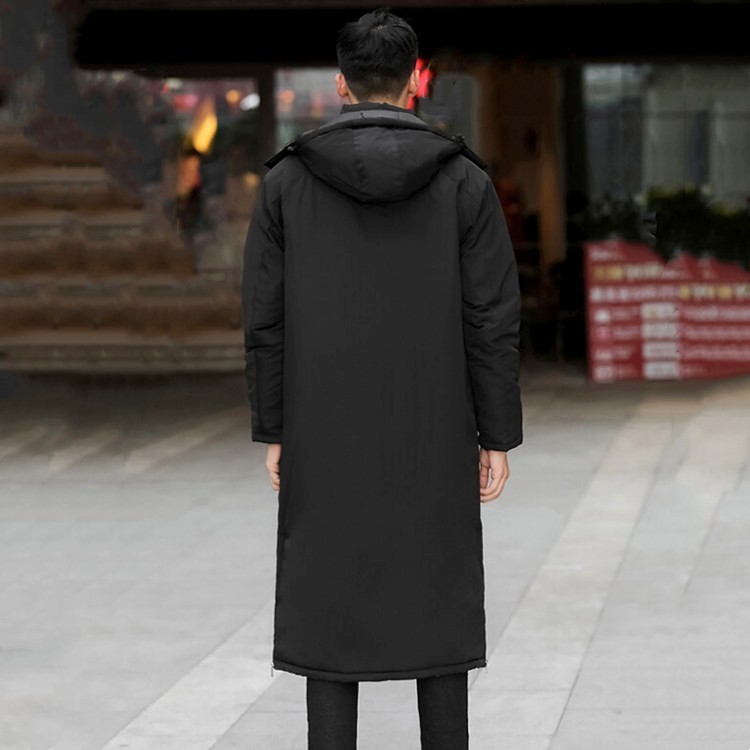 Wholesale Mens Parka Jackets Zipper Wear Keep Warm Mid Length Down Coat Heated Long Winter Coat for Men