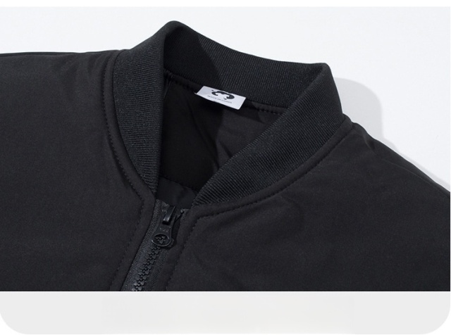 Custom Logo Men's and Women's Baseball Flight Jacket with Stand Collar Windproof Waterproof Thick Cotton for Winter Plus Size